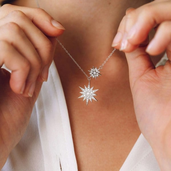 Celestial Double Star Necklace