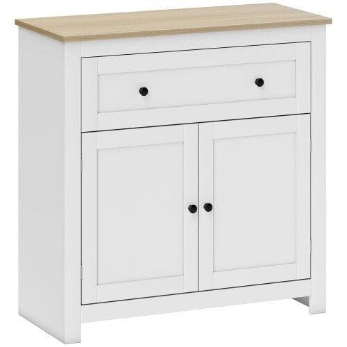 Wyld Haus Venisa White Modern Sideboard With Drawer Storage Double Doors And Drawer