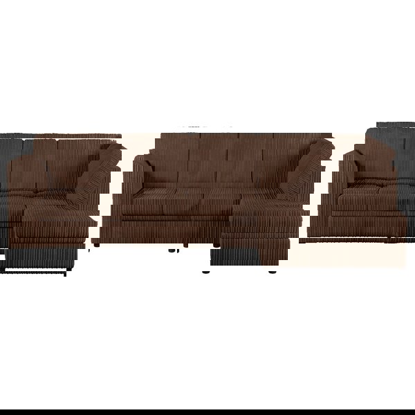 Furnishings For Less Luxor Full Cord Fabric 5 Seater Corner Sofa Full Back
