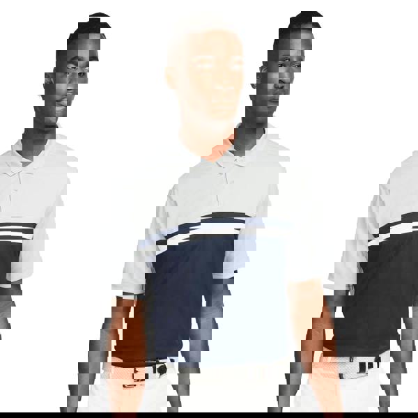 Nike Mens Victory Dri-FIT Golf Polo Shirt - Light Smoke Grey/Obsidian Blue - 