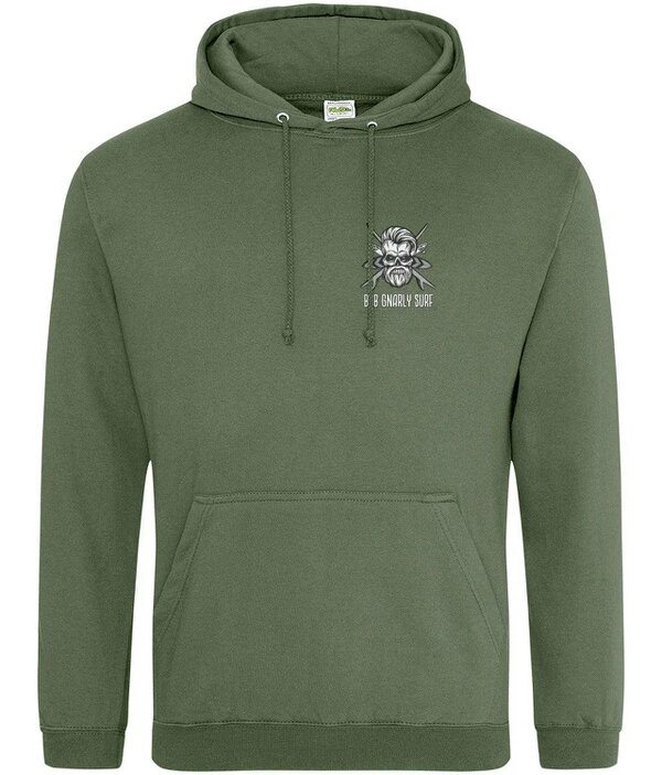 Bob Gnarly Surf Skull & Crossboards Classic Hoodie - Earthy Green