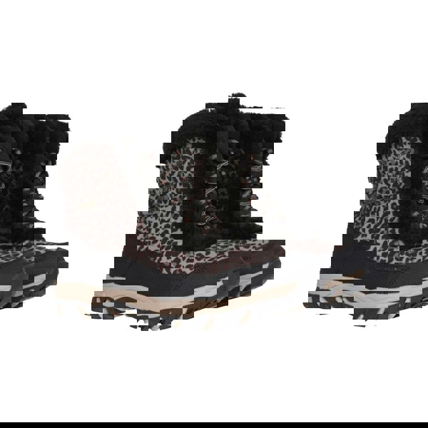 Mountain Warehouse Womens Ohio Leopard Print Thermal Snow Boots - Black