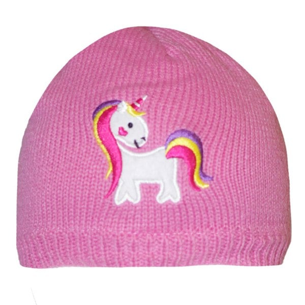 Universal Textiles Girls Unicorn Winter Hat - Pink