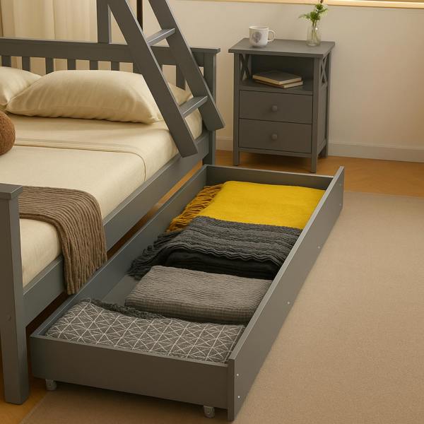 Mission TM Zibo Underbed Drawer XL – Large Wooden Storage Drawer for Bunk & Single Beds