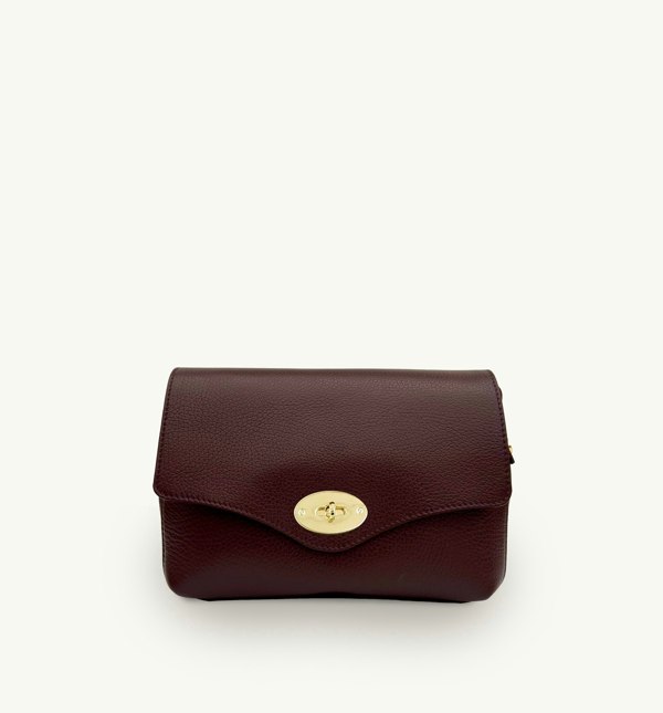 Apatchy London The Maddie Midi Leather Bag - Port