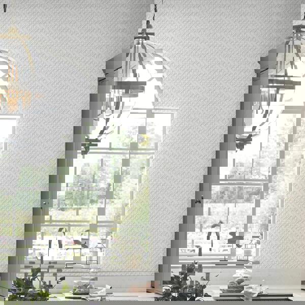 Laura Ashley Mr Jones Paintable Wallpaper - White - 10m