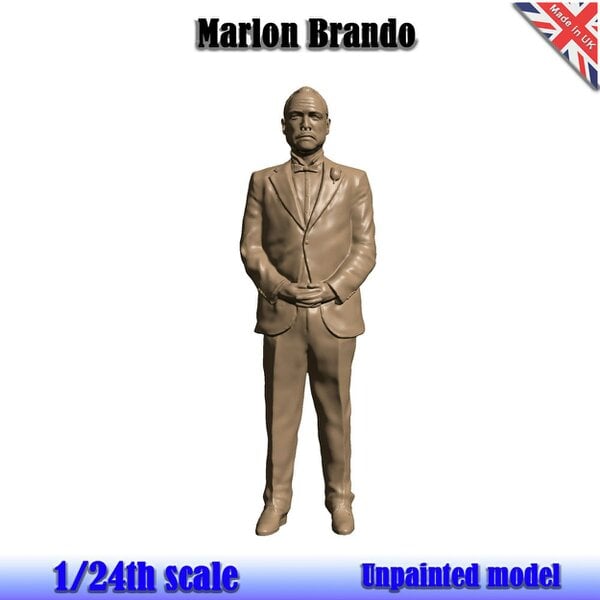 MCSlots The Godfather Marlon Brando Unpainted Figure 1:24 Scale Wasp Marl B 24