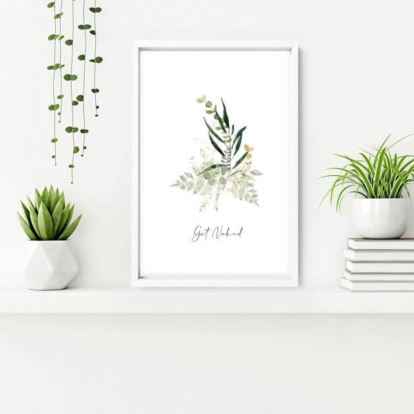 Bathroom prints for wall | set of 3 Boho Greenery wall art