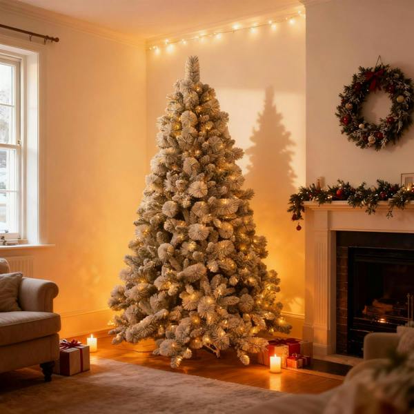4ft to 8ft Helsinki Pre-Lit Artificial Christmas Trees with Warm White LED Lights image 6