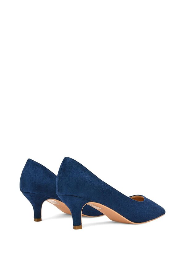 XY LONDON Pointed Toe Low Stiletto Kitten High Heel Court Shoes