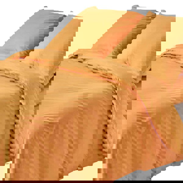 HOMESCAPES Crisp & Cool 200 TC Egyptian Cotton Percale Duvet Cover Set, European Size