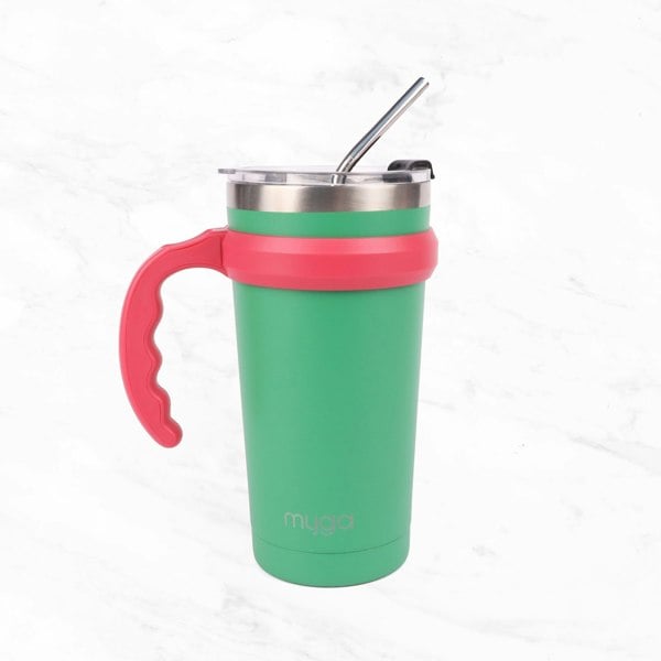 Myga Capri Insulated Coffee Cups – Available in Green, Yellow, and Pink for Vibrant Hydration