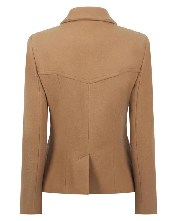 Myles Anthony Peach Reefer Style Wool & Cashmere Jacket