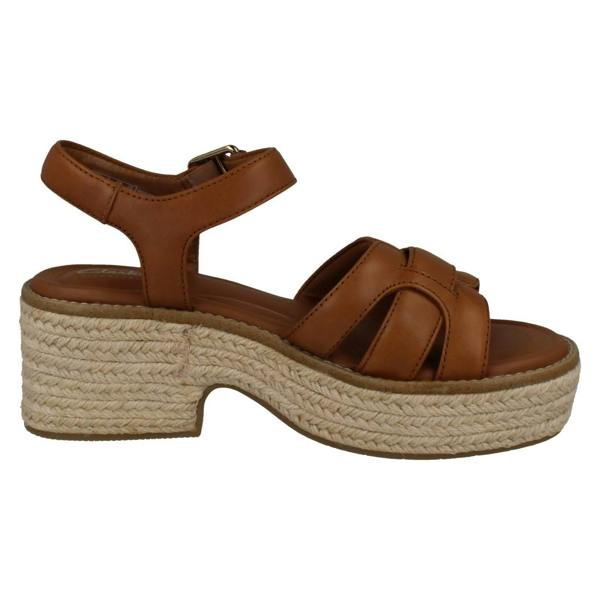 Clarks Ladies Clarks Platform Wedge Sandals Coledale Strap