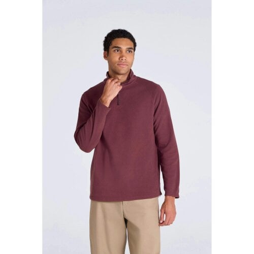 Animal Mens Prague Half-Zip Fleece - Burgundy