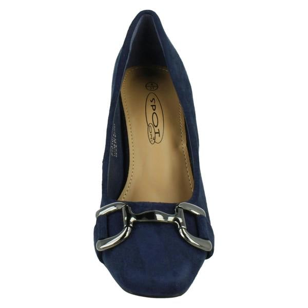Spot On Ladies Spot On Elegant Buckle Detail Court Shoes F90139