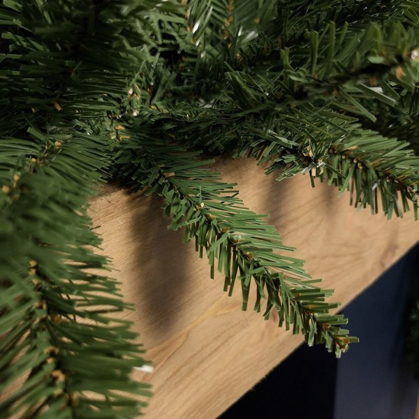 Samuel Alexander 2.7m x 30cm Plain Green Christmas Garland with 260 Bullet Tips