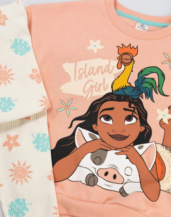 Vanilla Underground Disney Girls Multicoloured Moana Sweatshirt and Joggers Set