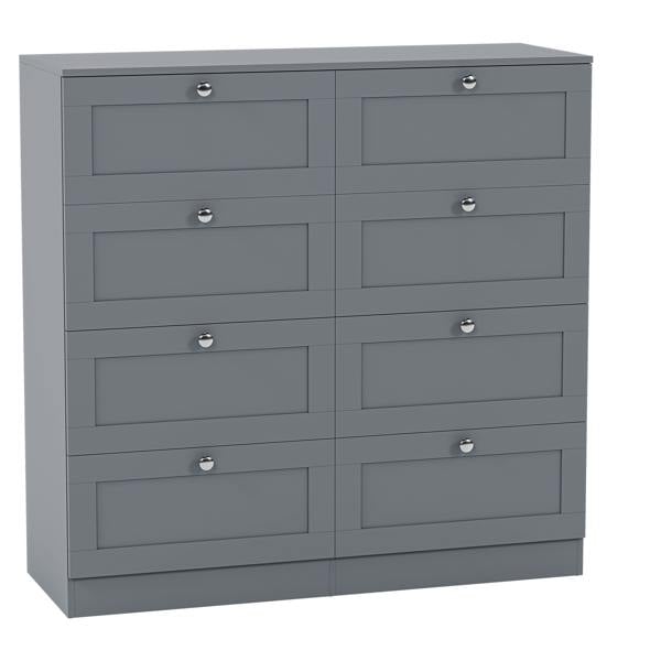 Vida Designs Altino 8 Drawer Chest, Black