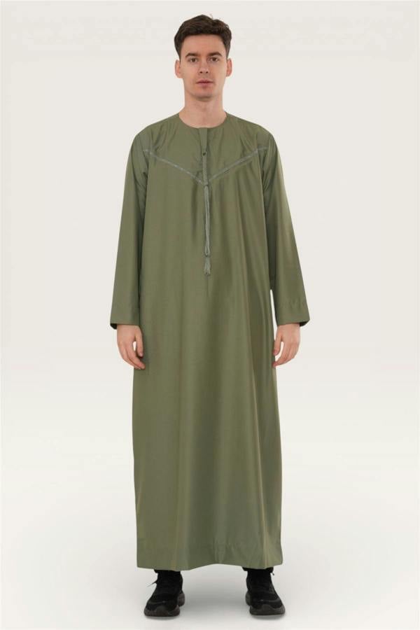 Infinity Leather Men's Ramadan Eid Moroccan Jubba Robe Djellaba Thobe - TT-008