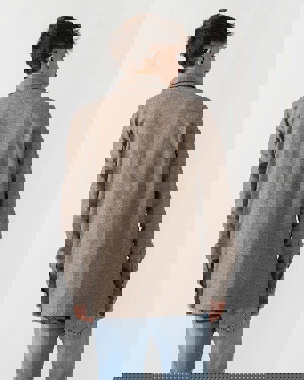 Oliver Sweeney Barnham Mens Long Sleeve Linen Shirt - Mole