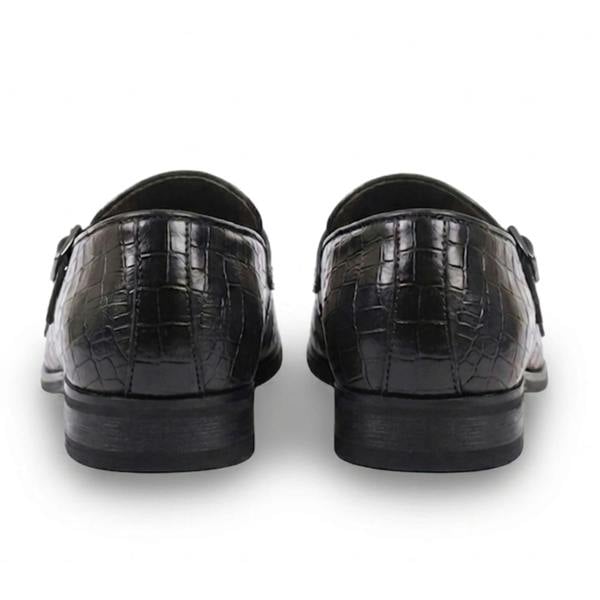 Dolcetto Men's Vegan Leather Double Monk Strap Loafers