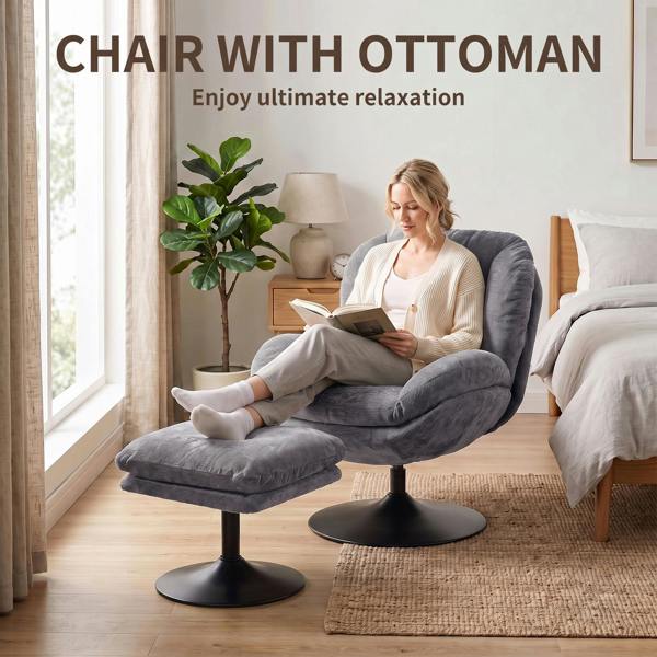 Accent Chair with Ottoman