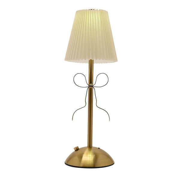 Hestia Brass Bow LED Rechargeable Touch Lamp