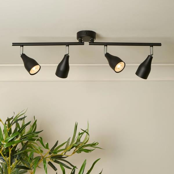 4 light spotlight - Black