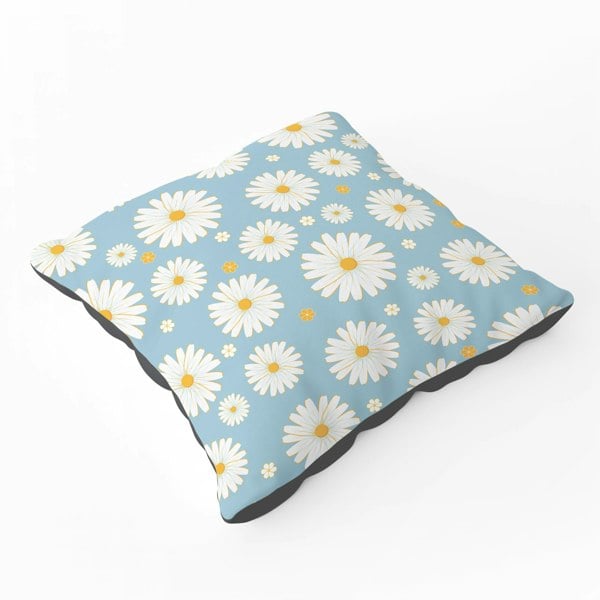 Warren Reed Summer Daisy Pattern Floor Cushion