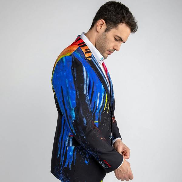 PAINT DRIP PRINTED JACKET – Premium Men's Patterned Shirt by Claudio Lugli | Bold Design, Tailored Fit, Best Printed Shirts
