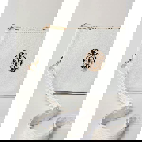 Blue Vanilla Detailed Zip Up Purse With Detachable Strap