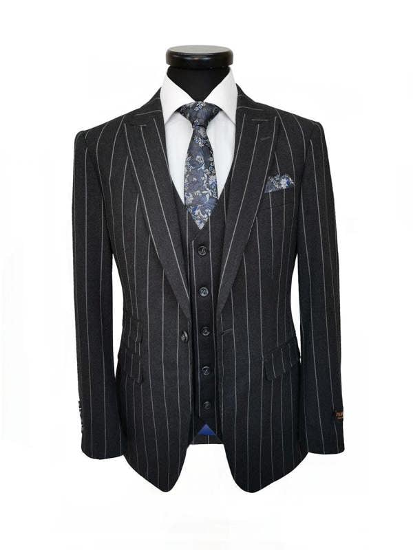 Charcoal Stripe 3-Piece Suit
