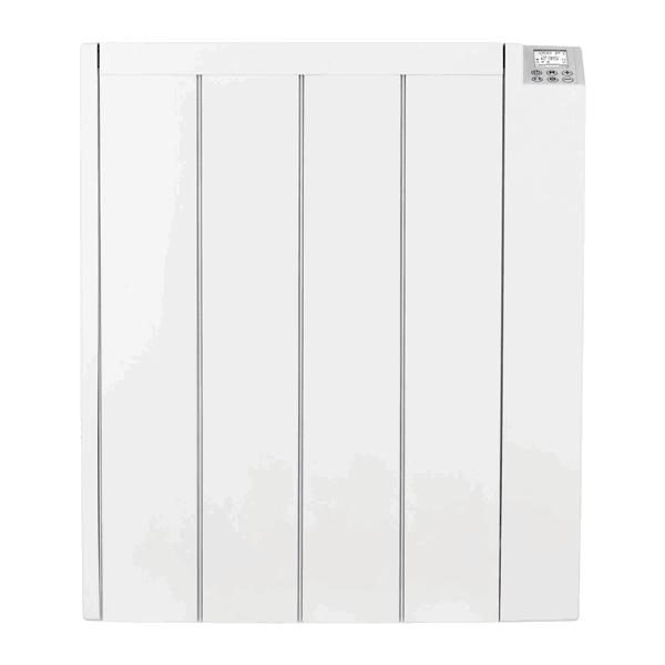 MYLEK Electric Radiator Panel Heater Ceramic White Eco 1000W Bathroom Safe Wall Mounted Or Free Standing With Timer Thermostat