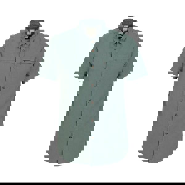 Mountain Warehouse Mens Coconut Slub Short-Sleeved Shirt - Green