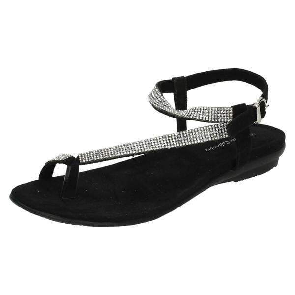 Leather Collection Ladies Leather Collection Y Strap Toe Loop Sandals