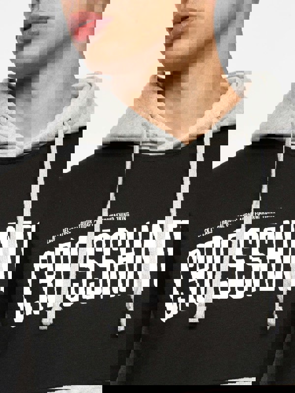 Crosshatch Compounds Hoodie Black/Grey Marl