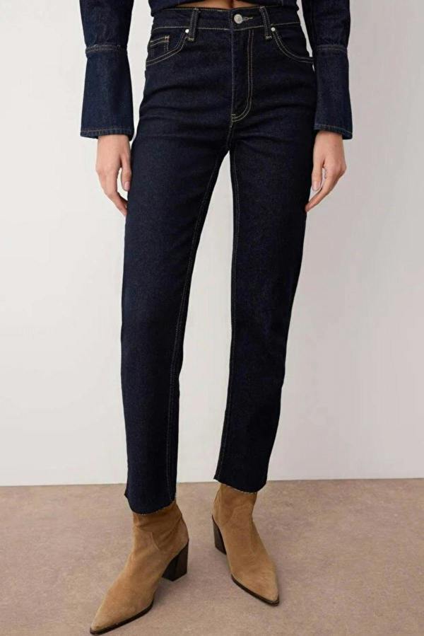 WOVCOR High Waist Comfort Stretch Mom Jeans