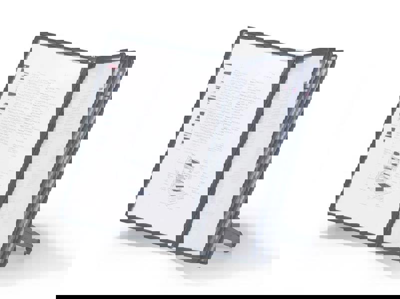 Durable SHERPA SOHO TABLE 5 Desk Display Panel Stand | 5 Panels | A4 Black