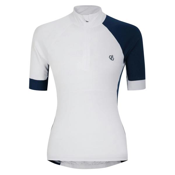 Dare 2B Womens/Ladies Compassion III Jersey Cycling Top - White/Moonlight Denim - 