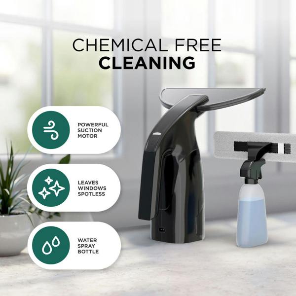 DMD Collective Window Vacuum - Cordless, Rechargeable, Includes Spray Kit