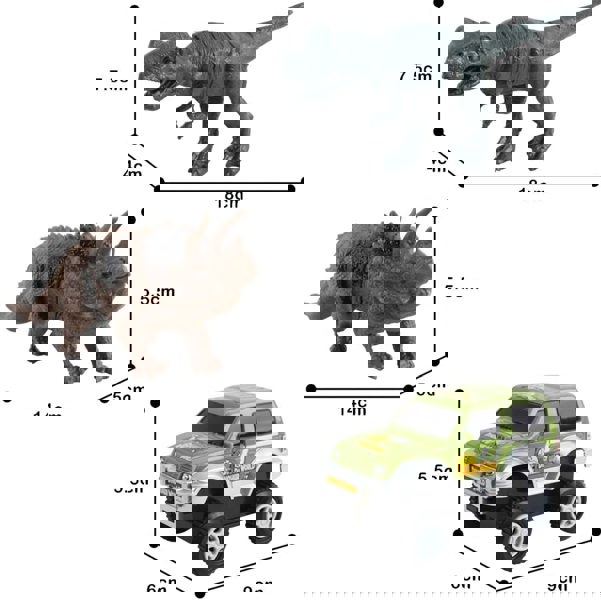 deAO Toys Slot Car Race Track Sets Dino World Flexible Race Track