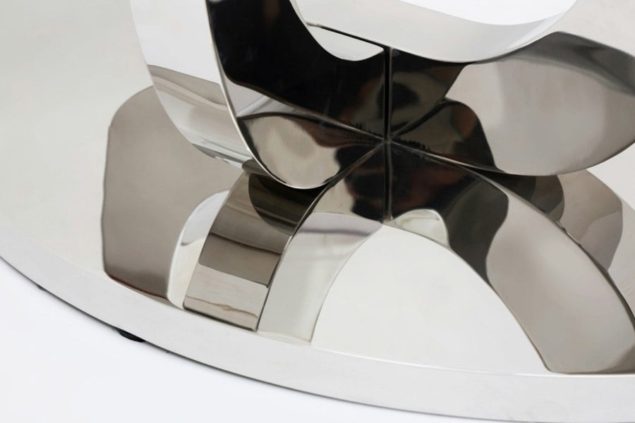That's Furniture Naples Semi Circle Glass Console Table