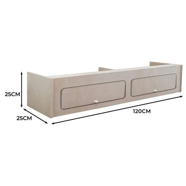 Monstershop Overhead Camper Cabinet – 120cm x 25cm x 25cm