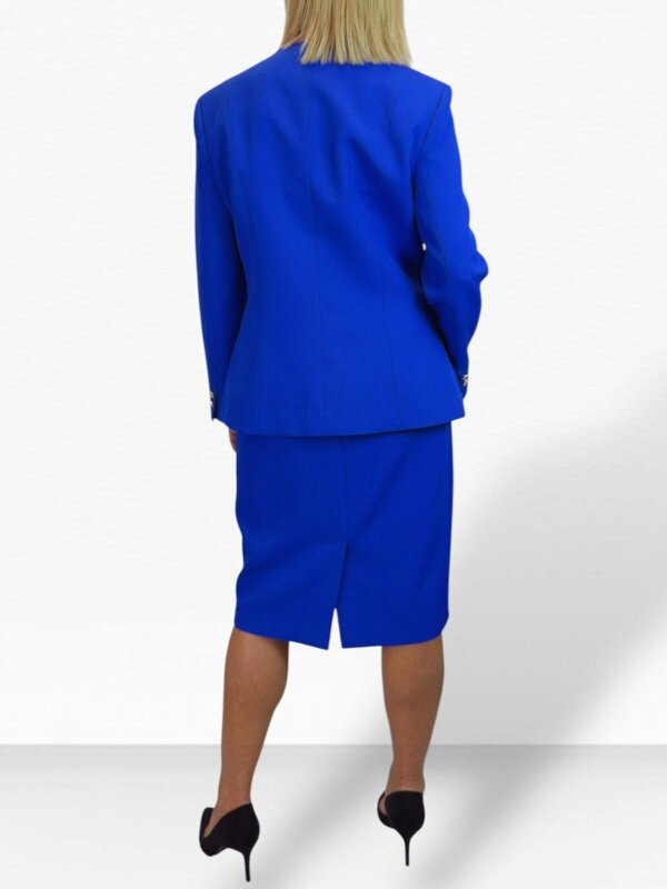 Paulo Due Women's 2 Piece V Neck Skirt Suit