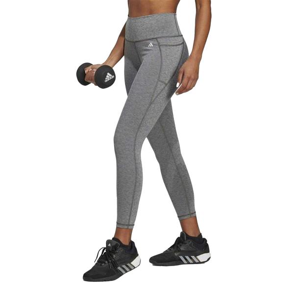 Adidas Womens/Ladies Cotton 7/8 Leggings - Grey - 