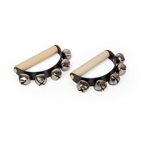Bigjigs Toys Natural Handbell Pack of 2 | Kids' Wooden Musical Instrument