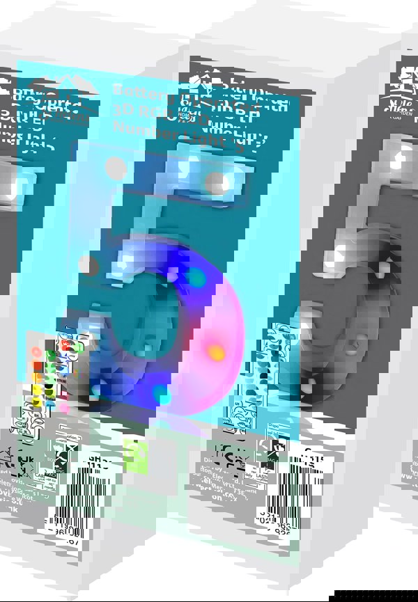 St Helens Battery Operated RGB Number With Remote Control Number 5