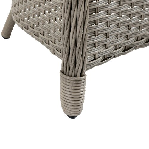 Wyld Haus Vifi Rattan Grey 4 Seater Outdoor Dining Set With Glass Table And Cushions