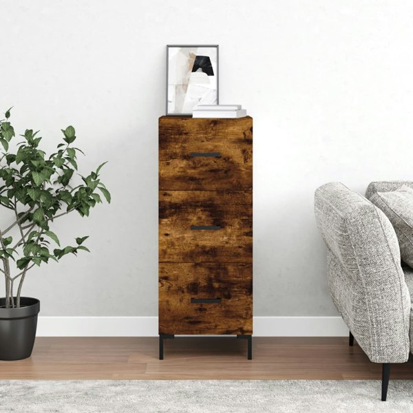 Berkfield Sideboard Smoked Oak 34.5x34x90 cm Engineered Wood